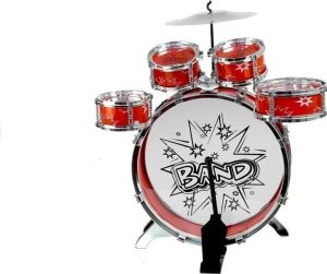 Zingen & Muziek | Drumset Voor Kinderen – Rood – 6 Drums – 30 Delig Speelgoed Zingen & Muziek