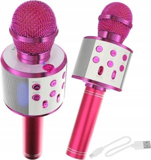 Zingen & Muziek | Karaoke Microfoon – Roze – Draadloos – Bluetooth – Met Stemvervormer – Kinderen En Volwassenen – Speaker – Karaoke Set – Speelgoed Zingen & Muziek