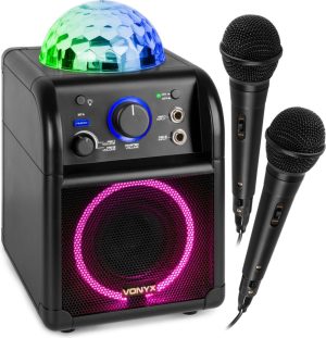 Zingen & Muziek | Karaoke Set Kinderen – Sbs55B – Bluetooth – 2 Microfoons – Lichteffecten – Accu Speelgoed Zingen & Muziek