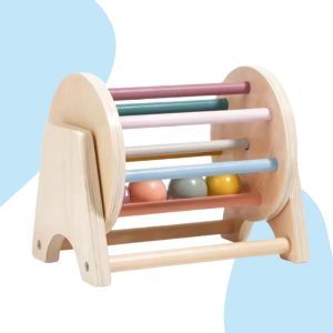 Zingen & Muziek | Open Spinning Drum – Baby Speelgoed 1 Jaar – Montessori Speelgoed – Draaiende Trommel – Houten Speelgoed Speelgoed Zingen & Muziek