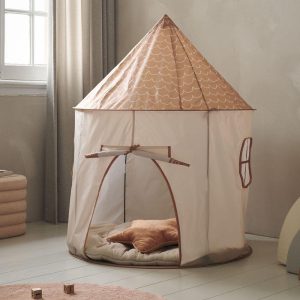 Buitenspeelgoed | Petite Amélie Speeltent Beige & Bruin – Speelhuisje Binnen Met Bodem – Kindertent Staand H.1.35M X ⌀1.05M – Snel Opzetten & Opbergen Door Pop-Up Mechanisme Buitenspeelgoed Buitenspeelgoed