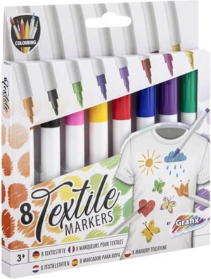 Knutselen voor kinderen | Textielstiften 8 Kleuren Voor Volwassenen En Kinderen – Textielmarkers Hobby & Creatief Hobby & Creatief