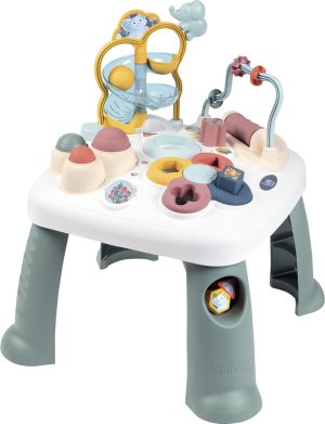 Baby & Peuter | Little – Activiteiten Tafel – Met Vormensorteerder, Telraam, 3 Klankpinets, Spiegel, Roller, Balspel Baby & Peuter Baby & Peuter