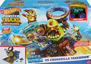 Voertuigen | Monstertrucks Arenabeukers Mega-Wrex Tegen Crushzilla Bazengevecht – Speelset Speelgoed Voertuigen