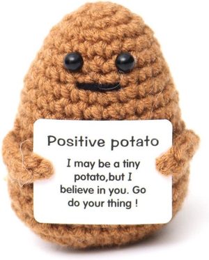 Knuffels & Knuffeldoekjes | Positive Potato – Positieve Aardappel – Cadeau – Knuffeltje – Geschenk – 7 Cm – Bruin Knuffels & Knuffeldoekjes Knuffels & Knuffeldoekjes